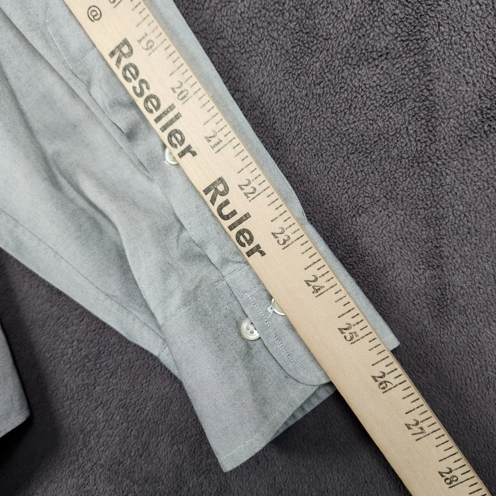 Polo Ralph Lauren Shirt Mens 16.5 34/35 Gray Andrew Pinpoint Oxford Button Down